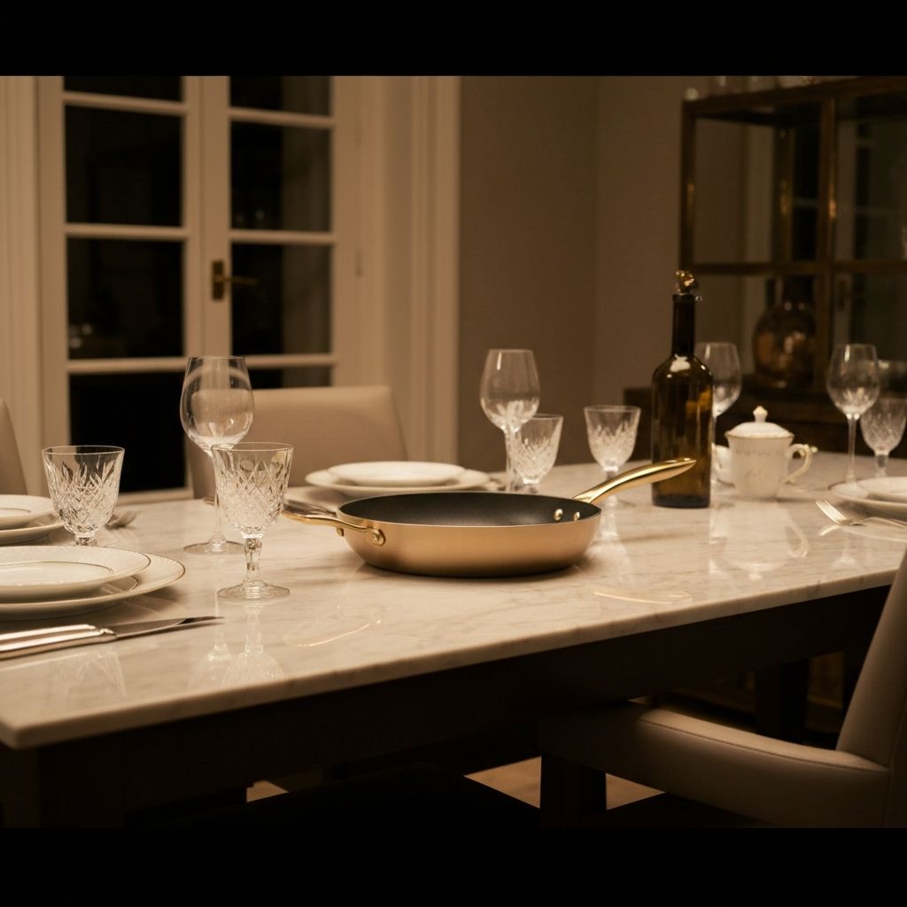 Stanley Tucci cookware elegant table presentation