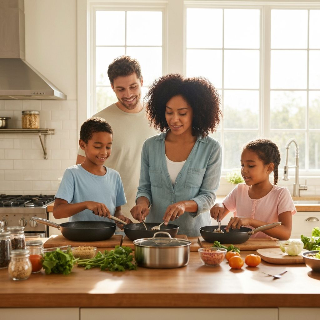 Healthy non-toxic cooking with PFAS-free cookware
